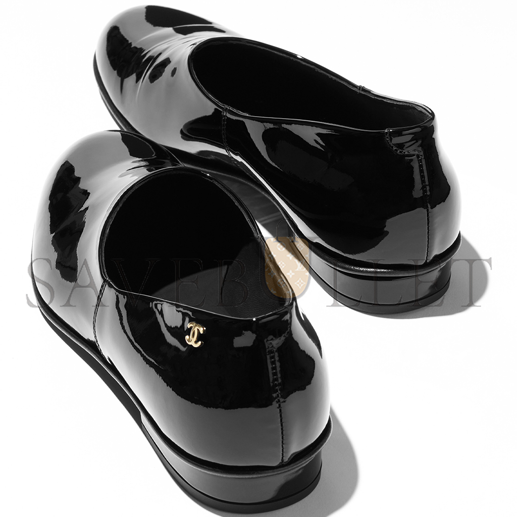 Ch*el moccasins patent calfskin black g46194